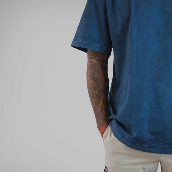 OVERSIZE ACID WASH AZUL TURQUÍ