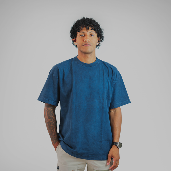 OVERSIZE ACID WASH AZUL TURQUÍ