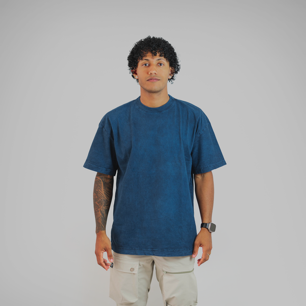 OVERSIZE ACID WASH AZUL TURQUÍ