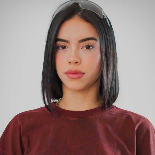 OVERSIZE ACID WASH VINO TINTO