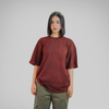 OVERSIZE ACID WASH VINO TINTO