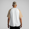 OVERSIZE RANGLAN BLANCO, CAMEL