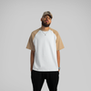 OVERSIZE RANGLAN BLANCO, CAMEL