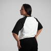 OVERSIZE RANGLAN BLANCO, NEGRO