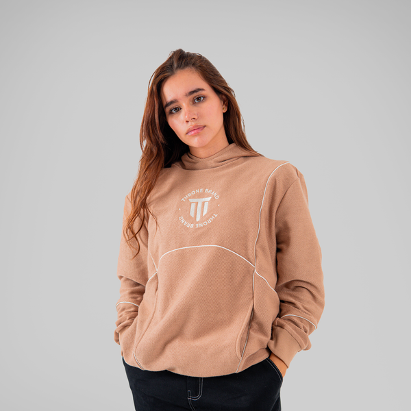 HOODIE TEJIDO CAFE