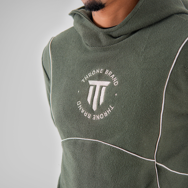 HOODIE TEJIDO VERDE MILITAR