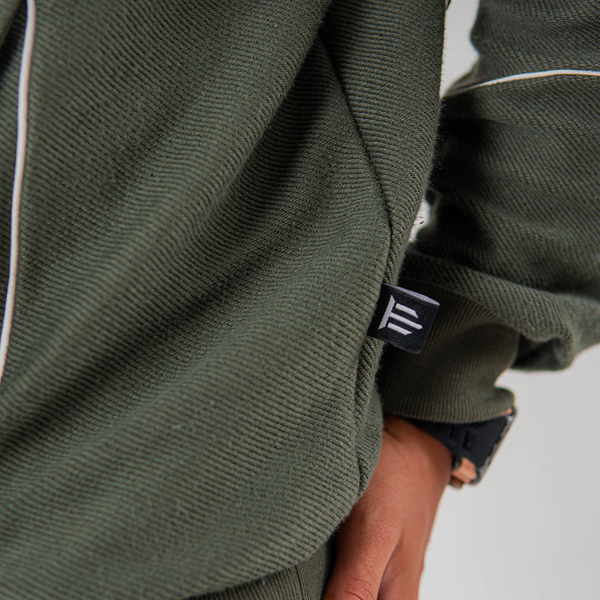 HOODIE TEJIDO VERDE MILITAR