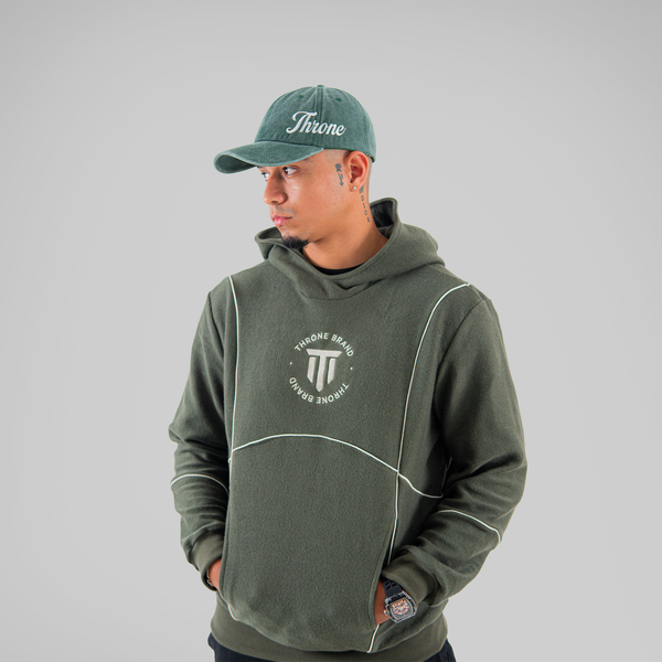 HOODIE TEJIDO VERDE MILITAR