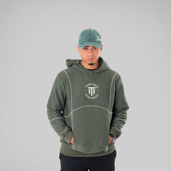 HOODIE TEJIDO VERDE MILITAR