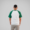 OVERSIZE RANGLAN BLANCO, VERDE